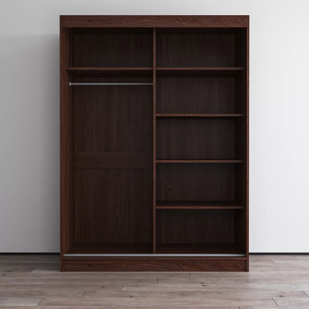 2 Door 59" Wide High Gloss Wardrobe Armoire Y608