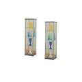 Set of 2 Glass Curio Cabinet in Cappuccino D329044