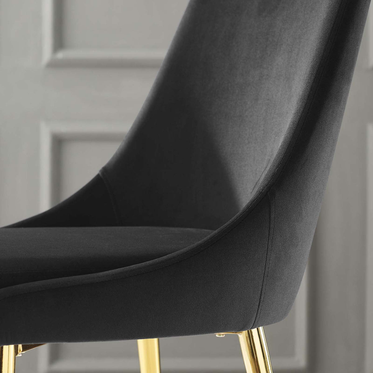 Black Velvet Dining Chair D647