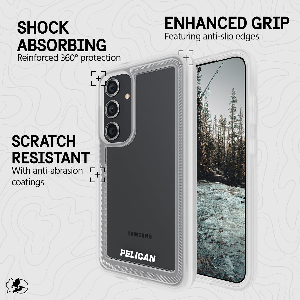 Clear Samsung Galaxy S24 Case with Belt Clip Holster L978157