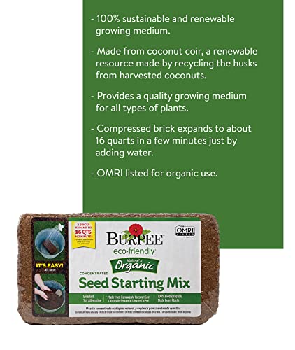 Organic Coconut Coir Seed Starting Mix, 16 Quart X7098