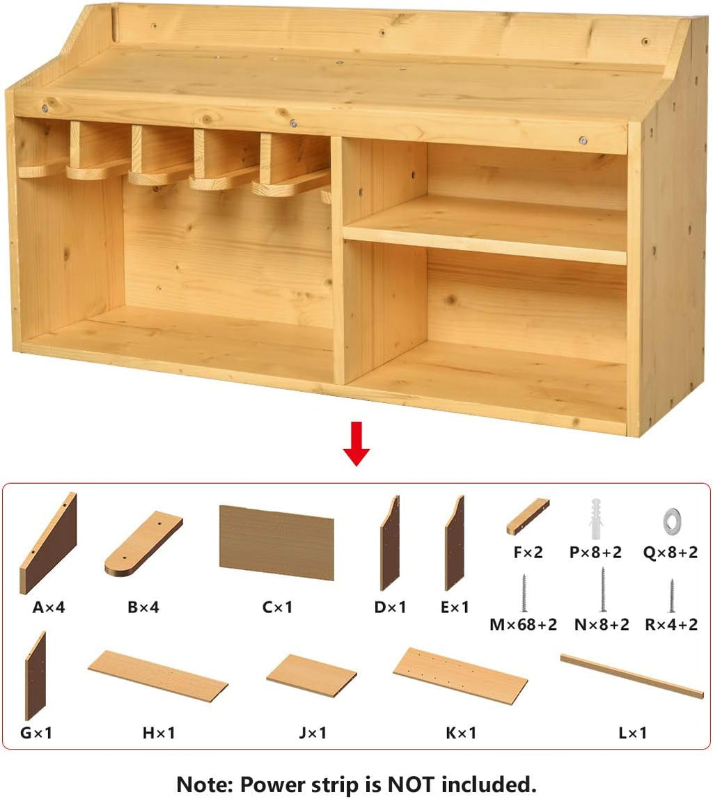 Large Power Tool Organizer with 5 Drill Hanging Slots Z222931