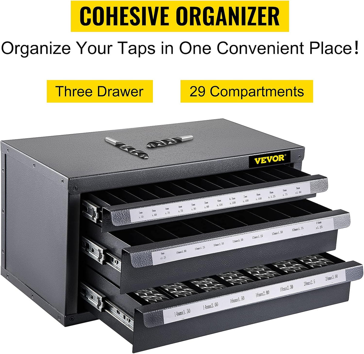 60-Compartment Tap Dispenser Cabinet, Cold Rolled Steel, Pack of 2 N5630
