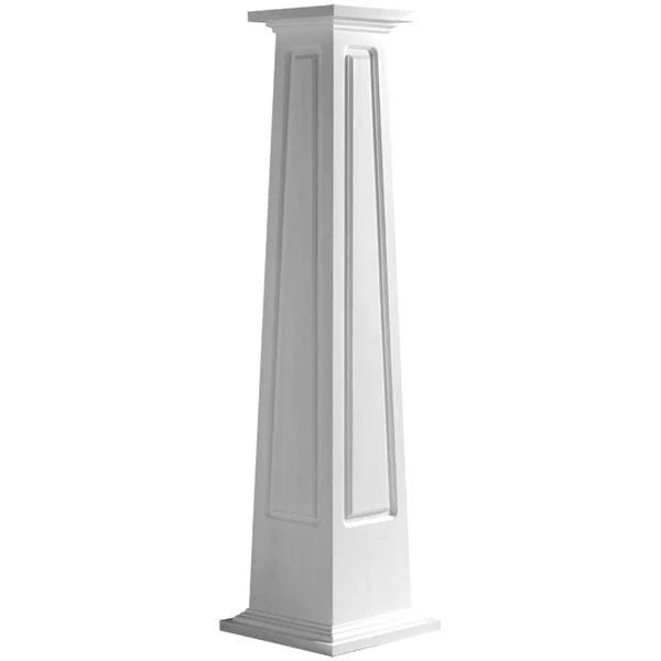 24x22W x 4&H Craftsman Square Tapered Raised Panel Column with Standard Capital & Base I781072