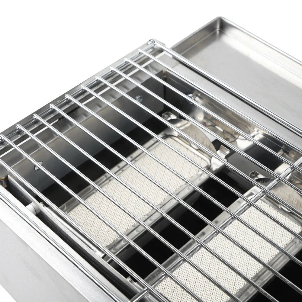 3 Burners Commercial Gas Grill Stainless Steel Y5051