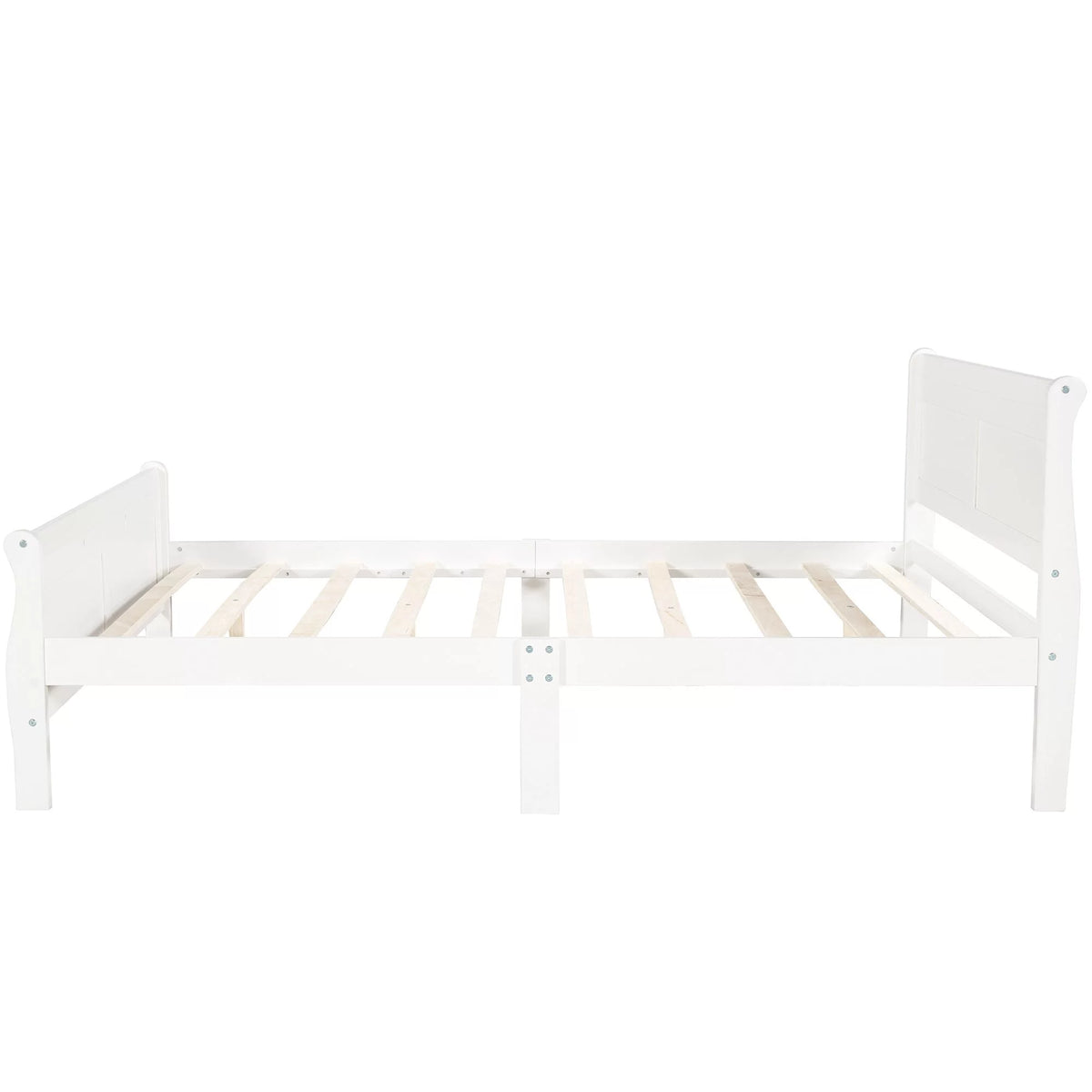 Wood Frame Sleigh Bed with Footboard Espresso Queen J11987