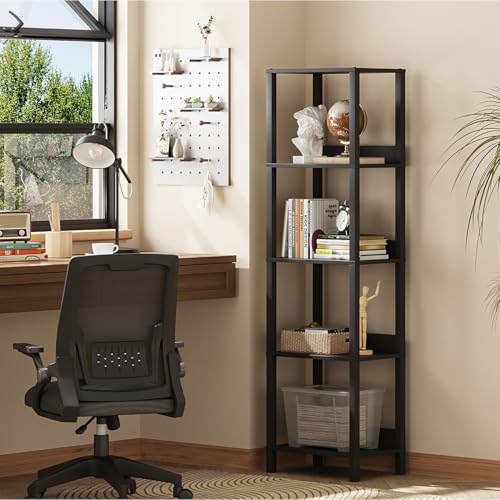 5-Tier Bookshelf with Anti-Fall Baffle S1306