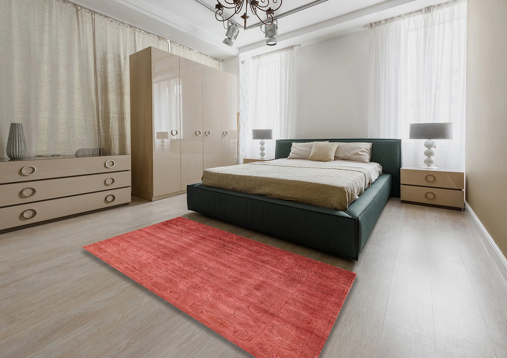 Bright Orange Rectangle Area Rug G138115