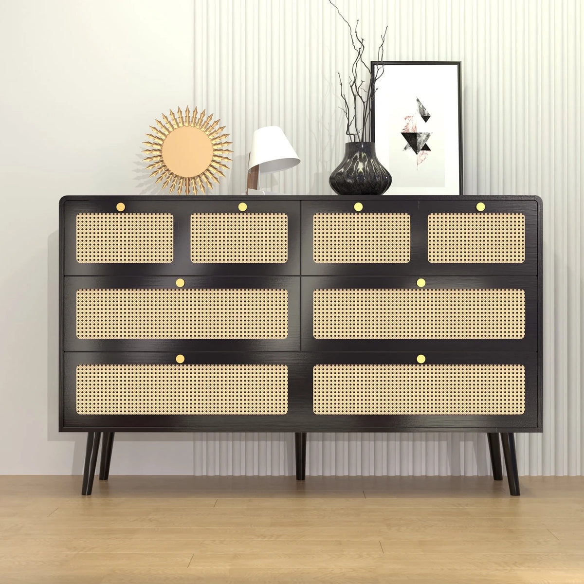 White 6 Drawer Dresser V942