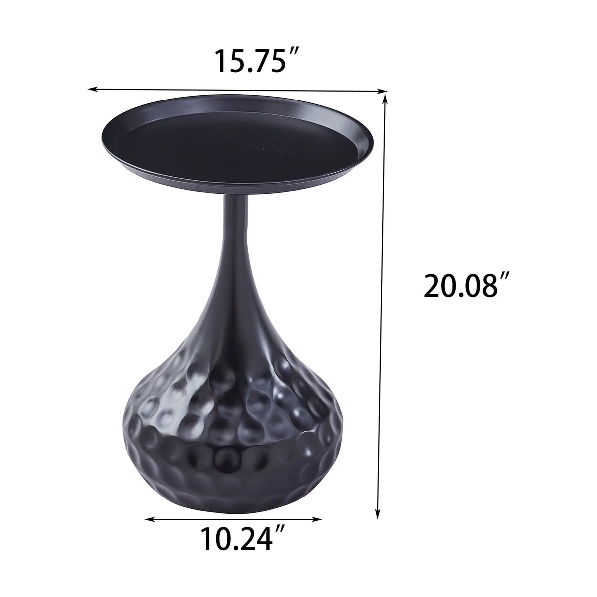 Black Metal Round Side Table Z428