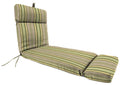 Multicolor Floral Rectangular Outdoor Chaise Lounge Cushion with Ties B912