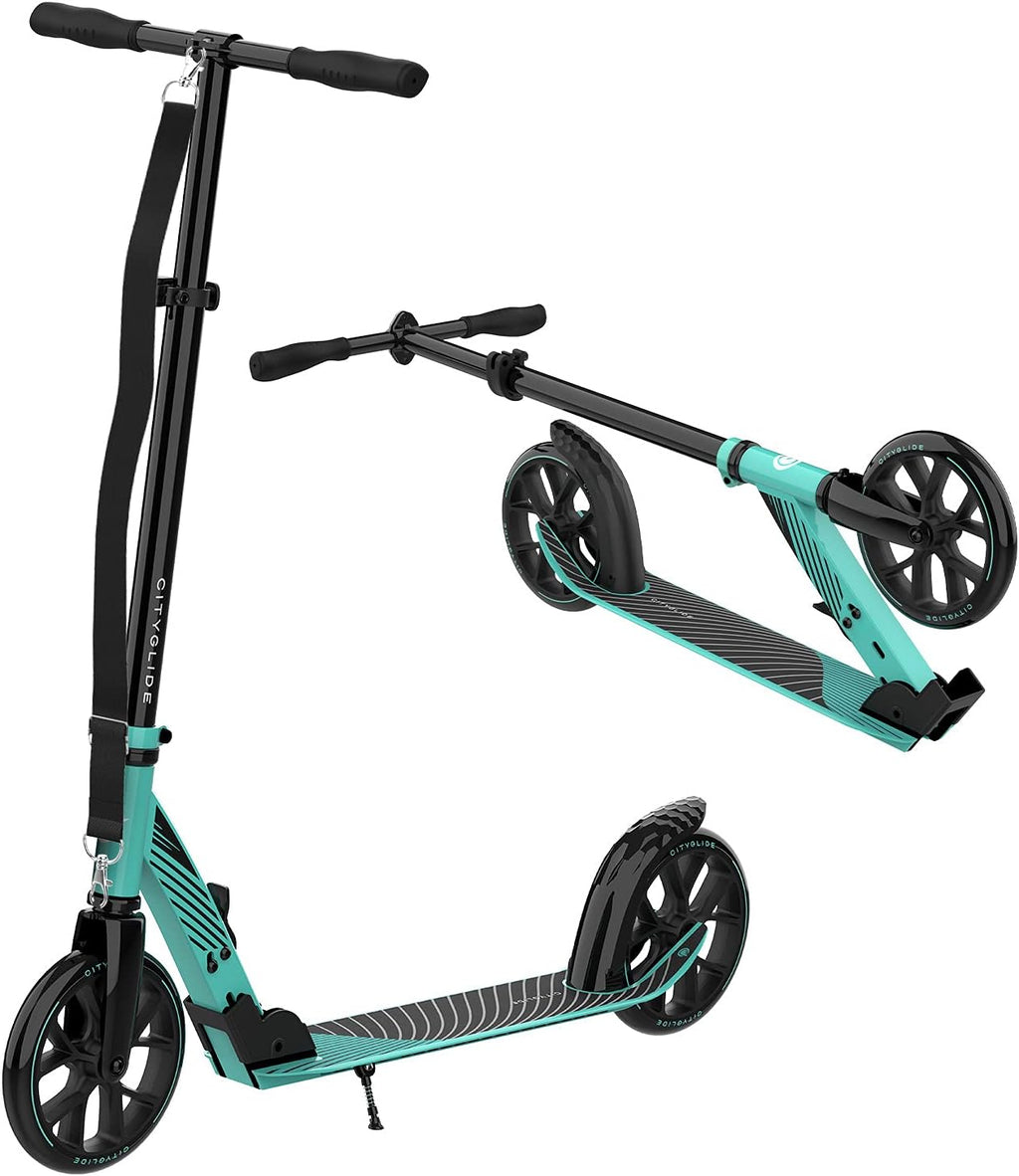 Foldable Lightweight Kick Scooter with Carry Strap and Kickstand A81465