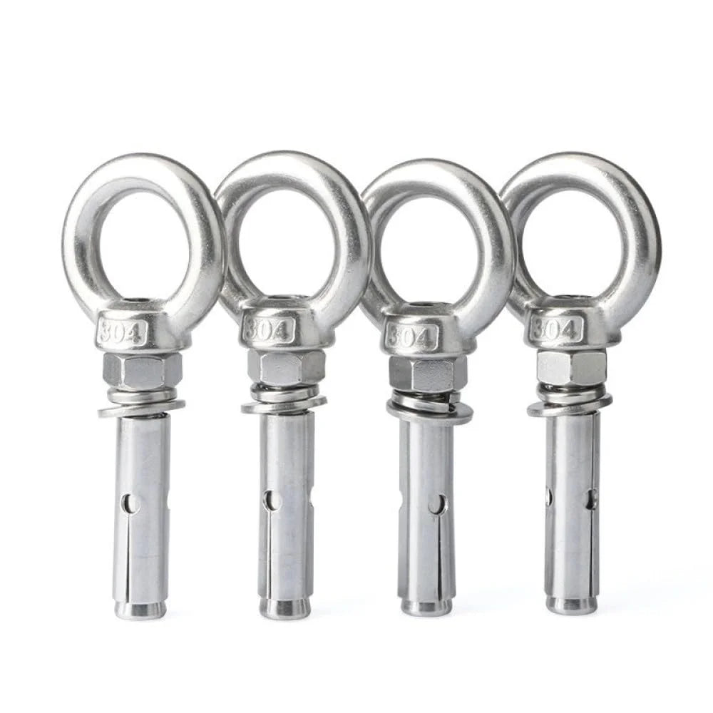 304 Stainless Steel Lifting Eye Bolt M6x50mm 4pcs A254