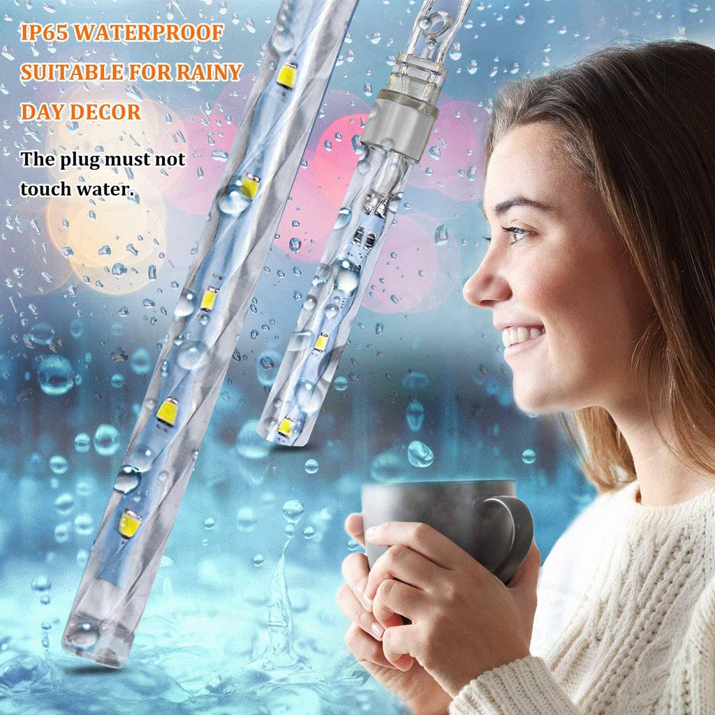 Meteor Shower Rain Lights 35.4 inch 24 Tubes 576 LEDs Waterproof L9789