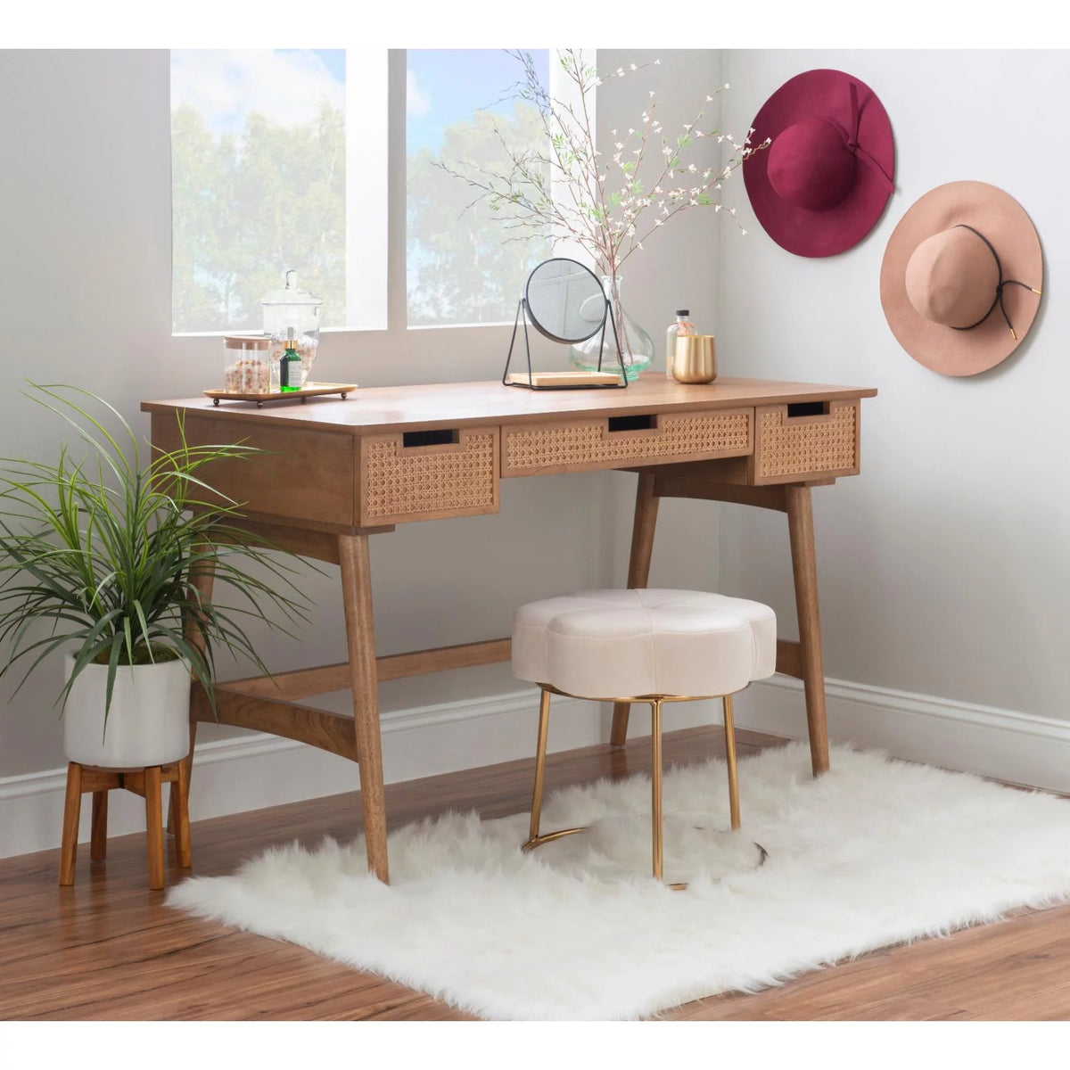 Natural Rattan Desk F5769