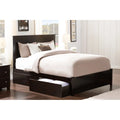 Queen Platform Bed with Footboard and 2 Drawers B28015