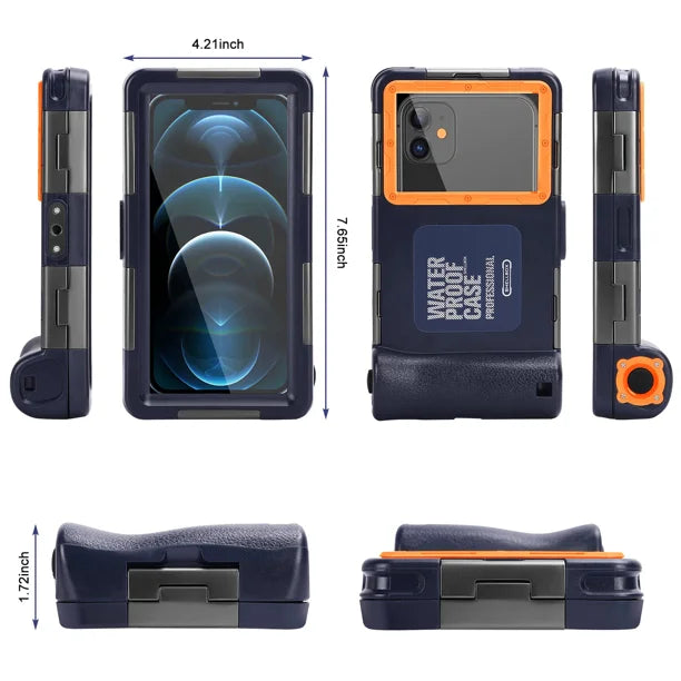 Waterproof Protective Case for Phones Up to 6.9 Inch with Lanyard X4135