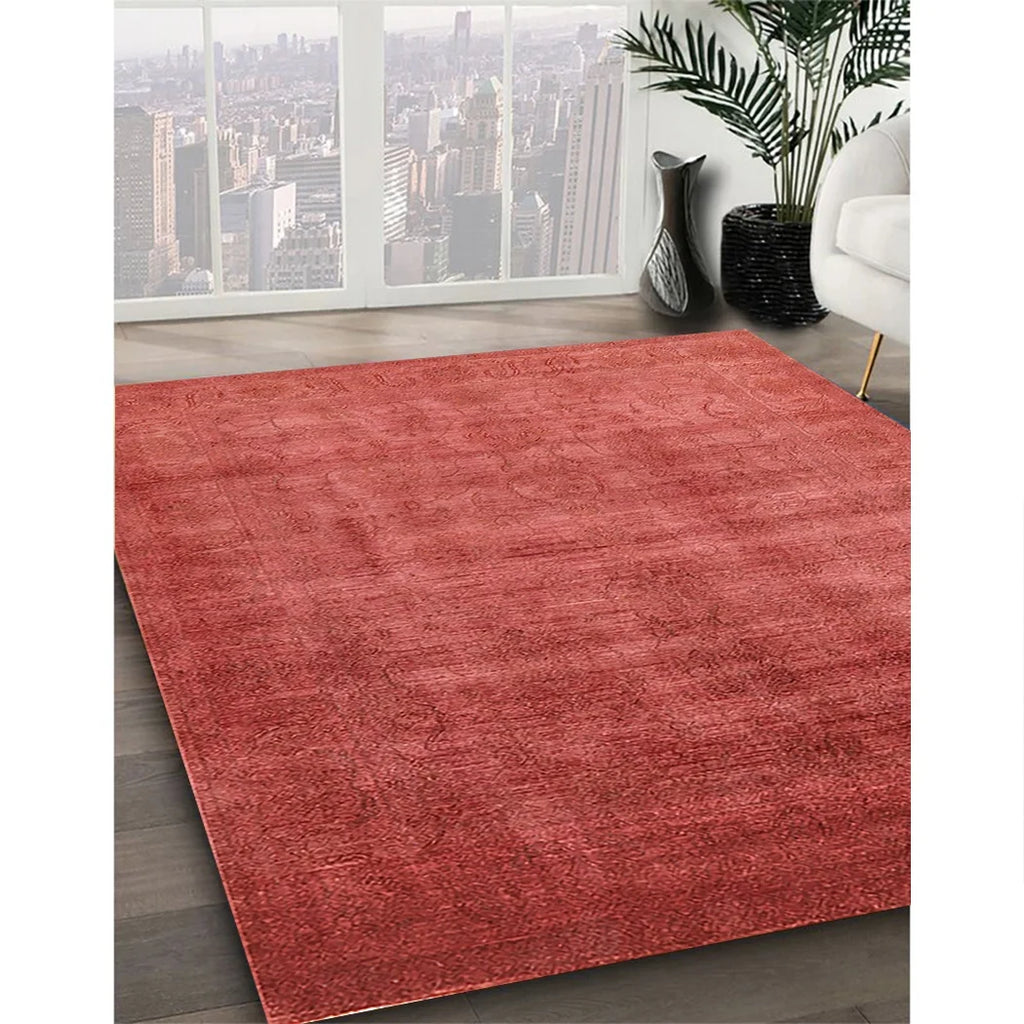 Bright Orange Rectangle Area Rug G138115