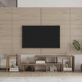 White Double L-Shaped TV Console Stand L14296