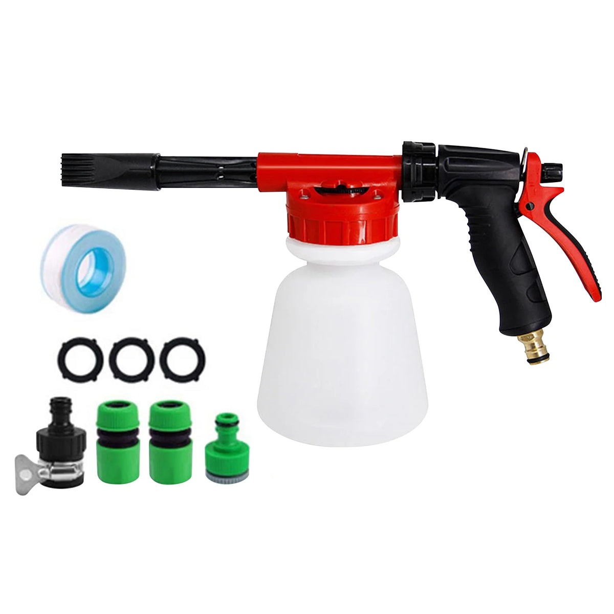 Foam Sprayer Nozzle Kit with 1 Liter Bottle Universal Connectors J851958