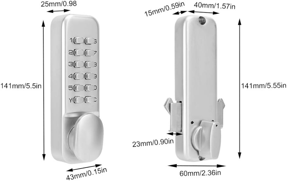 Zinc Alloy Mechanical Password Door Lock Set W645