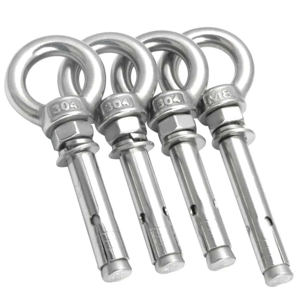 304 Stainless Steel Lifting Eye Bolt M6x50mm 4pcs A254