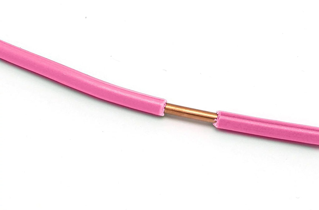 100 Feet Insulated Solid Copper THHN / THWN Wire 12 AWG Pink F539150