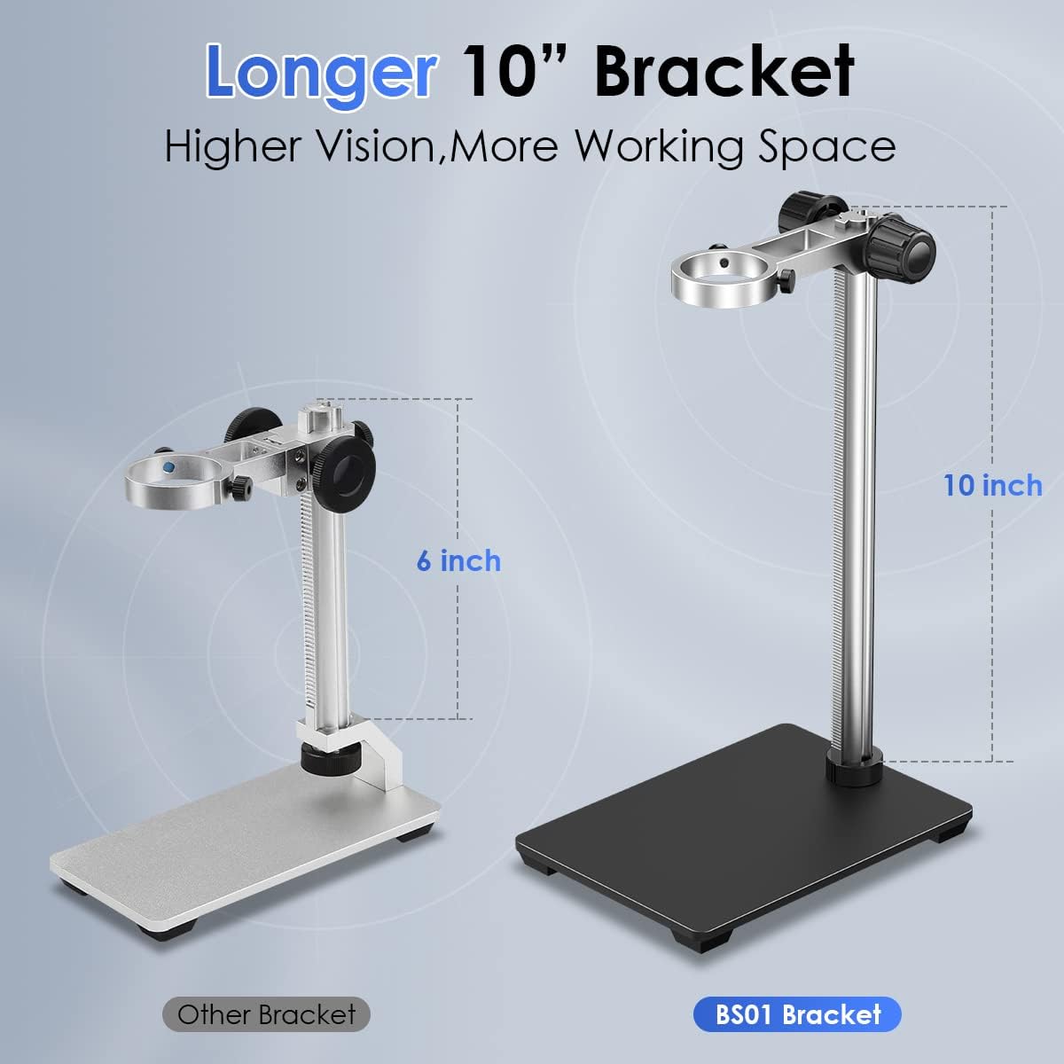 Microscope Base Stand, Aluminum Alloy, Pack of 2 C157