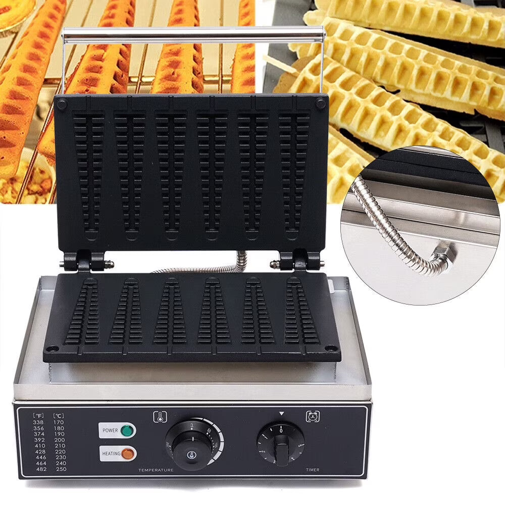 1500W Electric 6 Grids Nonstick Waffle Maker E32296