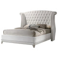 Velvet Upholstery Tufting Wingback King Size Bed C216444