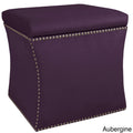Purple Velvet Storage Ottoman U728