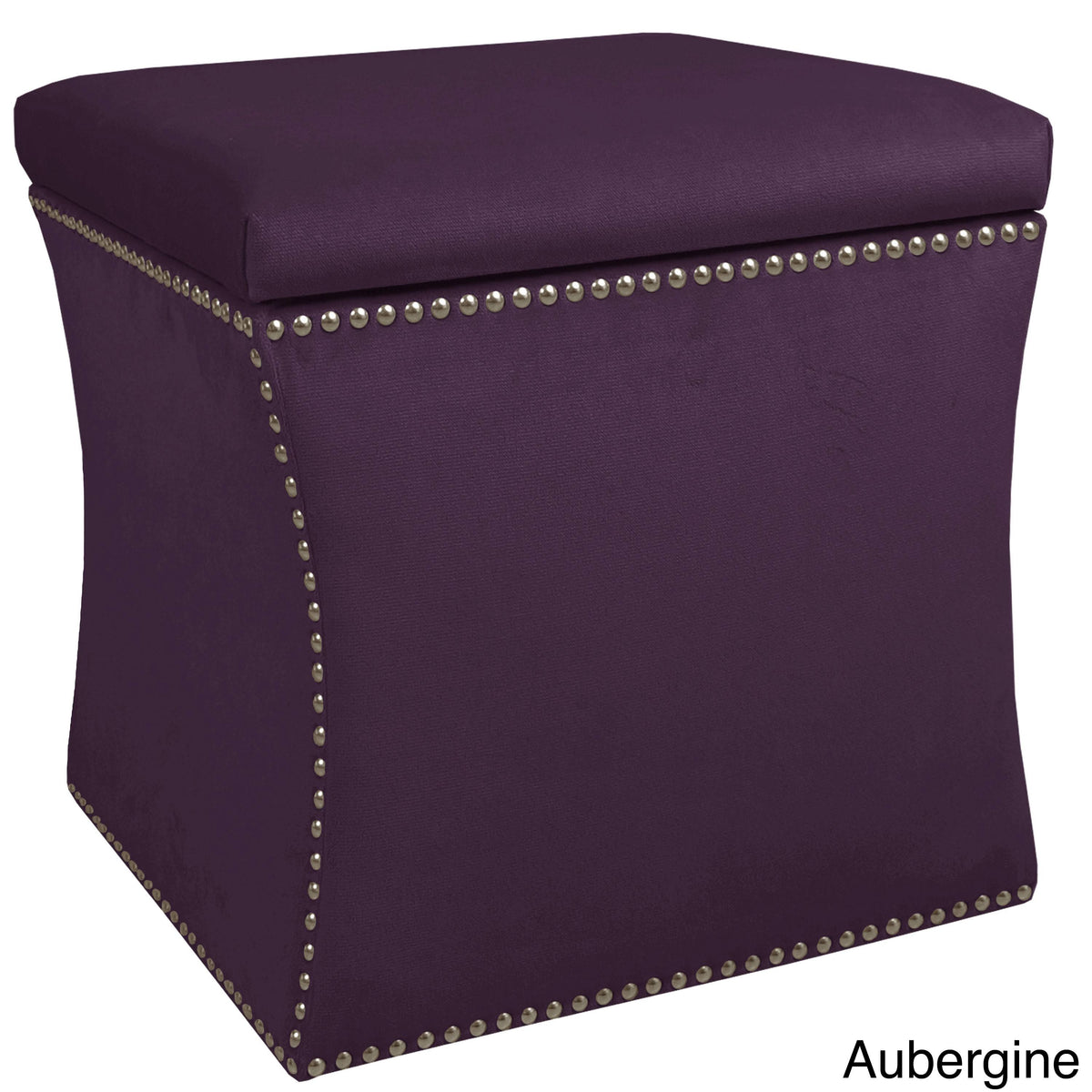 Purple Velvet Storage Ottoman U728