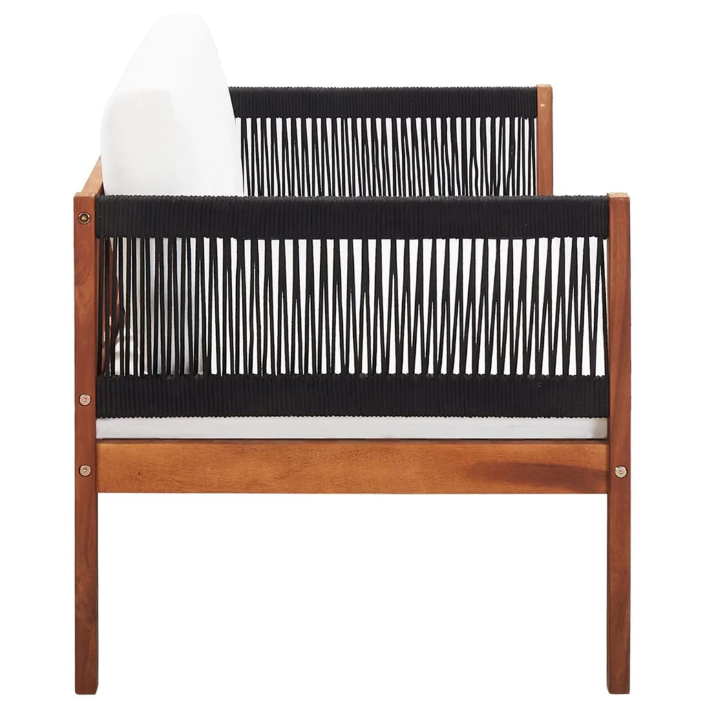 2-Seater Acacia Wood Patio Sofa V83537