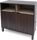 2-Shelf Faux Wood Cabinet, Walnut / Brown U8971