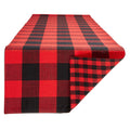 Red and Black Checkered Reversible Rectangular Table Runner Q15502