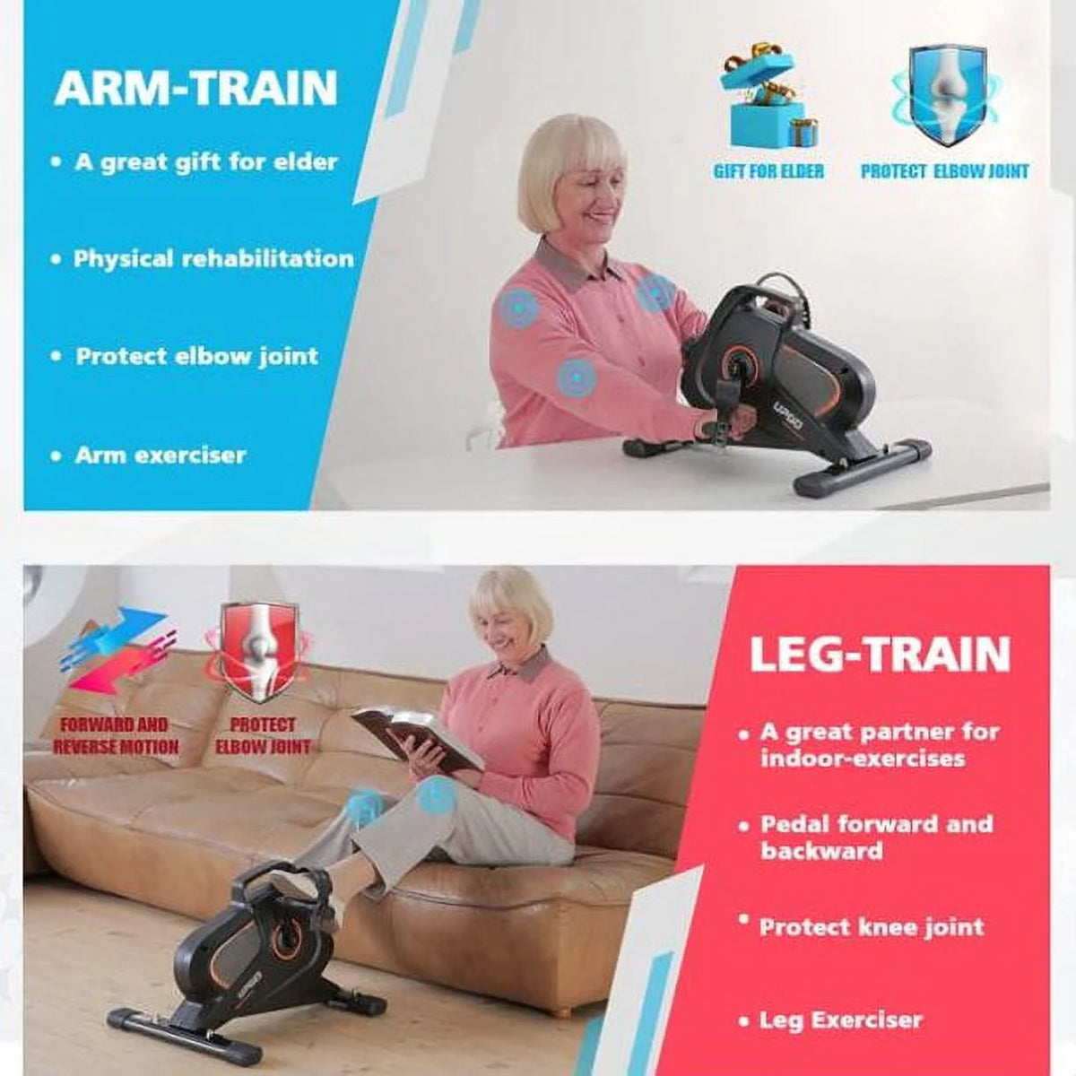 Under Desk Magnetic Mini Exercise Bike J693