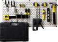 Red Pegboard Pack of 2 Metal Wall-Mounted Pegboard Tool Storage Unit U229