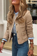 Solid Pocket Button Outerwear J71793