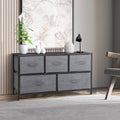 Gray 2 Tiers Steel Frame Dresser Storage Tower L51590