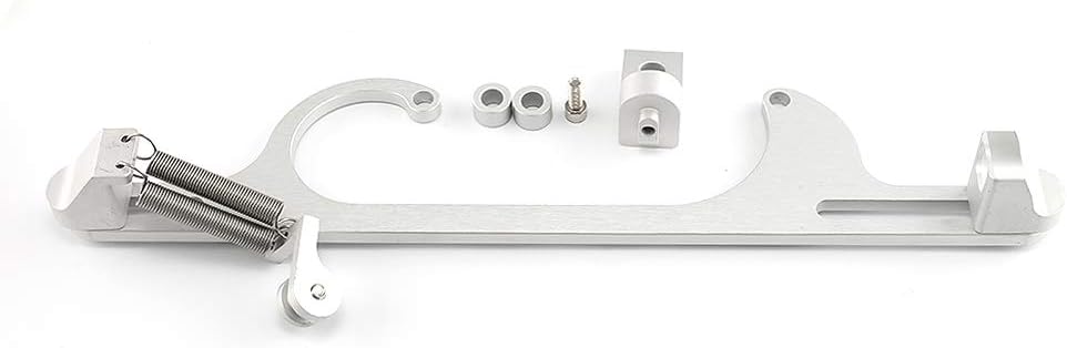 Billet Aluminum Anodized Throttle Cable Bracket Adjustable Silver Pack of 2 I777