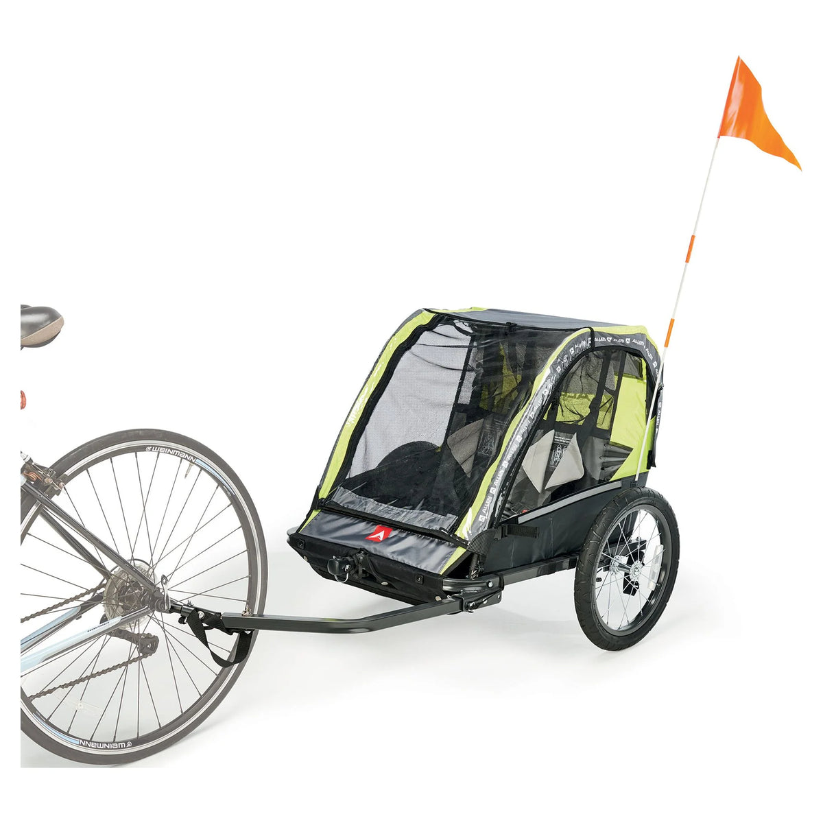 2-Child Bicycle Trailer & Stroller, 100 lbs, Green U377