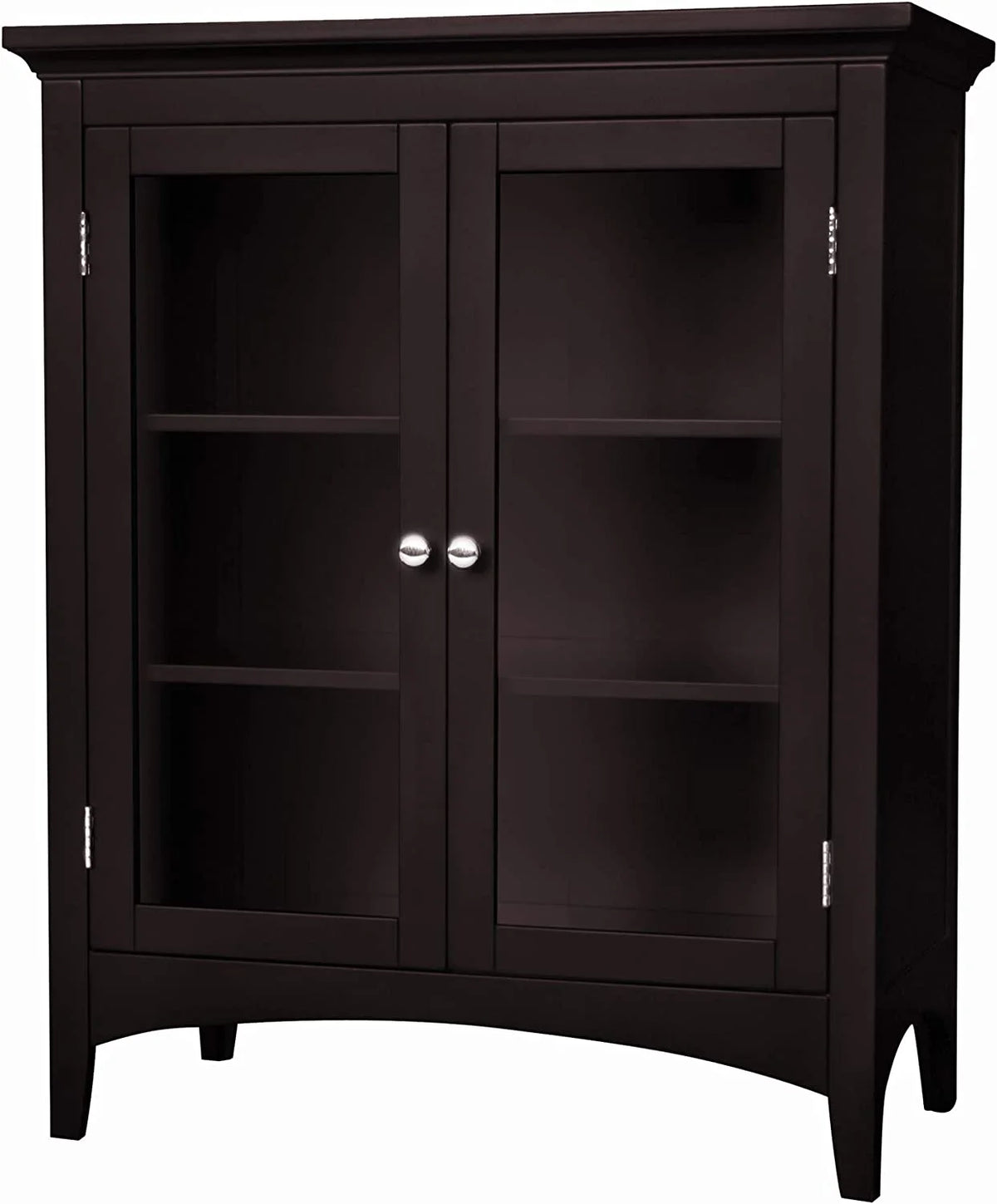 Wooden Floor Cabinet with 2 Glass Doors B1434