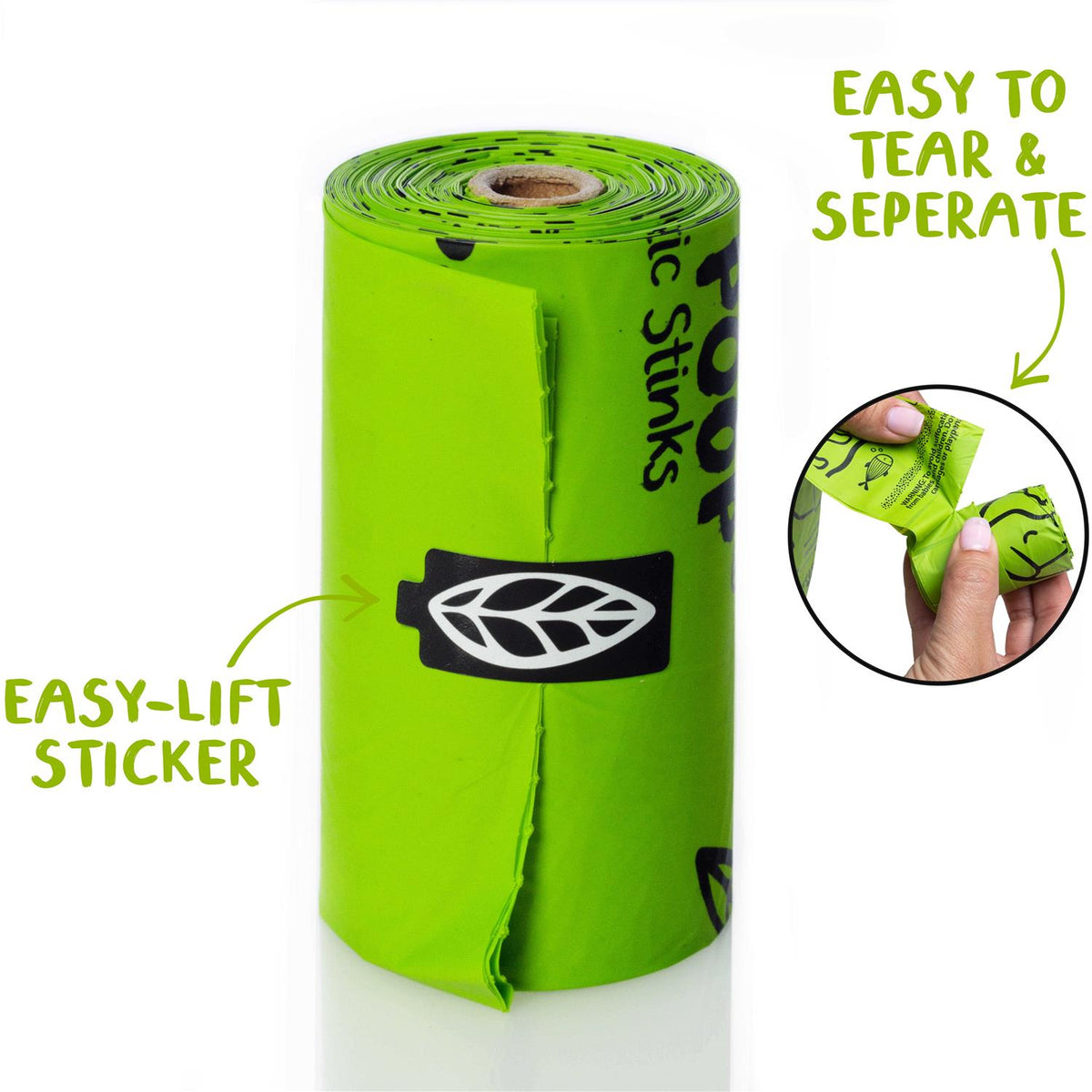Compostable Dog Poop Bags on Refill Rolls Q49003