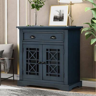 2 Door Accent Cabinet Navy S58685