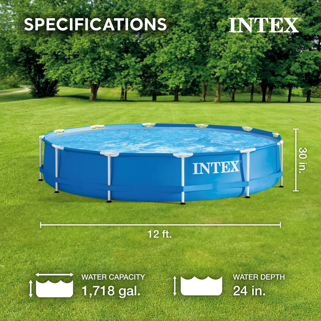 12' x 30 Metal Frame Round Above Ground Swimming Pool F5987
