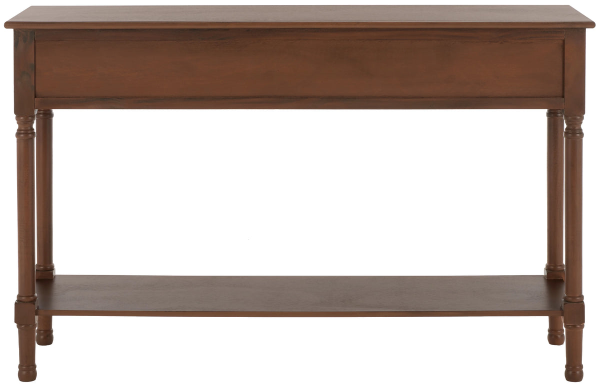 Rustic Brown Wood 3-Drawer Console Table T667