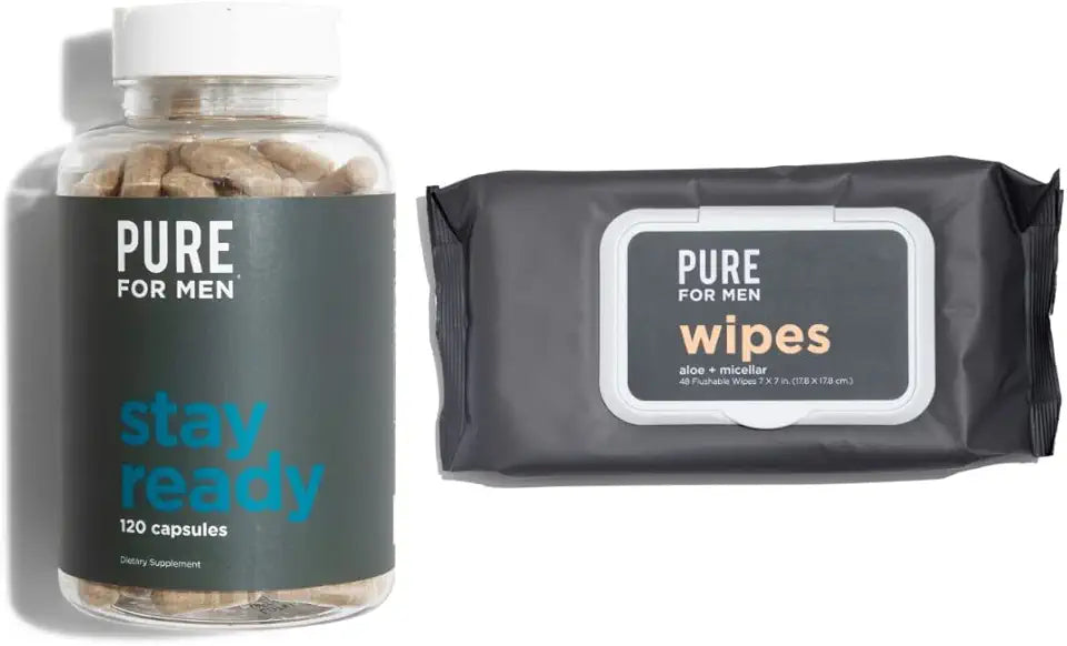 Vegan Fiber Supplement 120 Capsules and Micellar Aloe Wipes 48 Count M949879