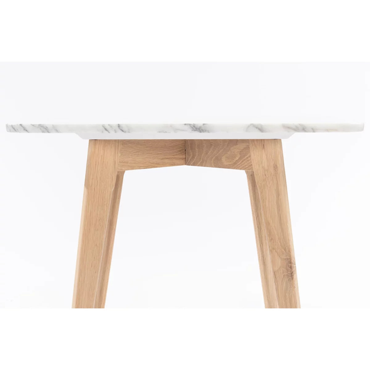 White and Beige Rectangular Marble Side Table J86238