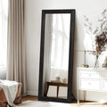 65"x24" Full Length Solid Wood Frame Floor Mirror Brown V82735