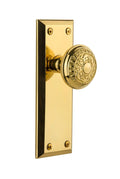 Polished Brass Passage Plate with Windsor Knob Z99497